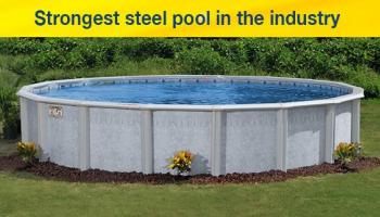 PALM SHORE - 52" Steel Frame Pool, 8Â½" Steel Top Rails, 7" Steel Verticals